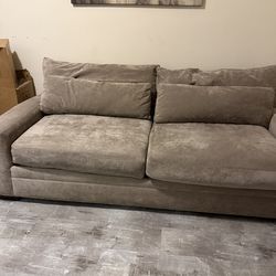 Large Chenille tan couch like new