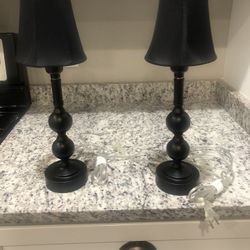2 Black Matching Lamps