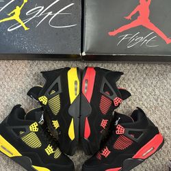 Nike Jordan 4 “Red Thunder & Yellow thunder” Both Size 10❤️‍🔥 
