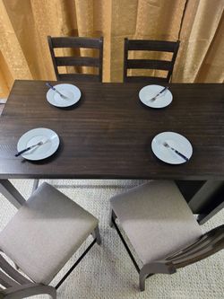 Okane Brown Counter Height Dining Set – Stylish & Space-Saving