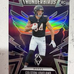 Colston Loveland Rookie 2025 Phoenix Thunderbirds Insert #9 Chicago Bears