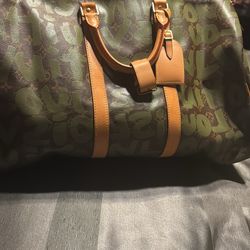 Louis Vuitton Keepall Sprouse Army green