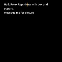 Hulk Luxury Watch - Brand New