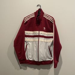 Adidas Vintage 2005 Retro Red, Cream & White Sports Jacket 
