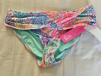 Lilly Pulitzer Lagoon Sarong Hipster Bikini Suit Bottoms - NWT - Multi Splashdance Print - Size 2