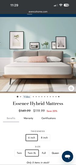 Essence Hybrid Mattress Twin XL