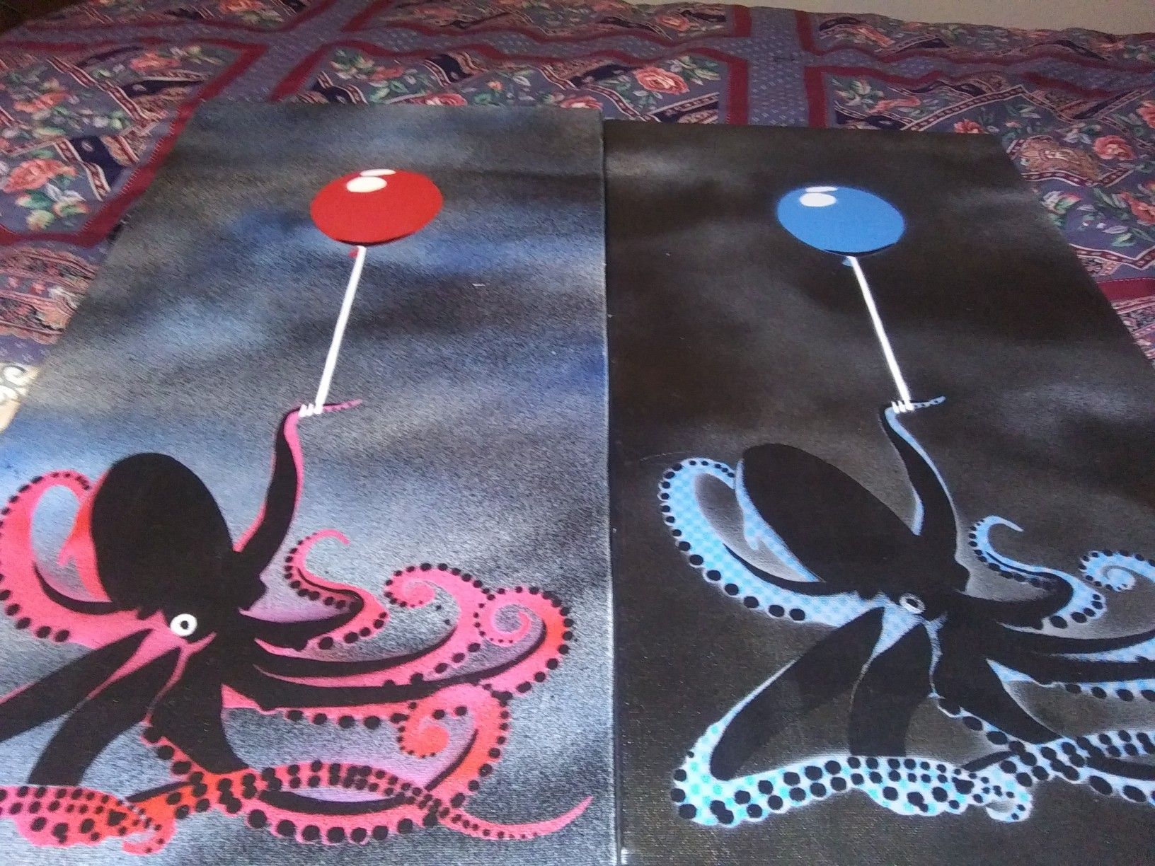 Octupus and balloon 2ft by 1ft adorable