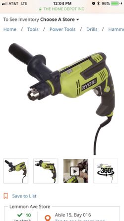 Ryobi 5/8in VSR Hammer Drill