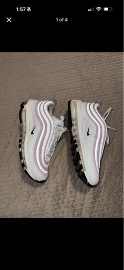 W-7 Nike Air Max 97 white pink trainers
