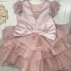 Vestido Para Niña De 6-9 Meses Elegante Buen Estado Usado Dos Veces Para Fotos 