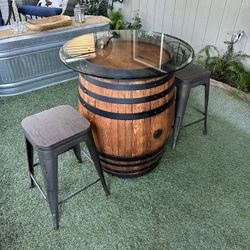 Custom Wine Barrel Table