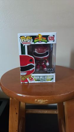 Funko Pop Power Rangers Dragon Shield Red Ranger #528 FYE Exc Figure