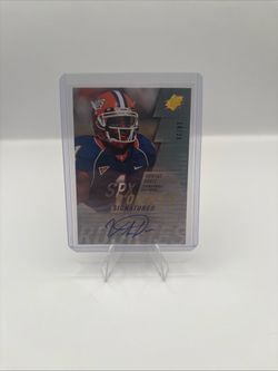 2009 SPx Signatures Hologold 18/25 Vontae Davis #130 Rookie Auto (RC).