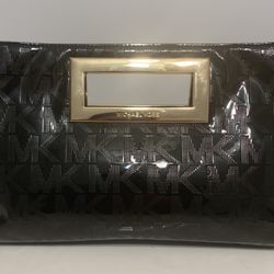 Michael Kors Embossed Evening Clutch And Wallet