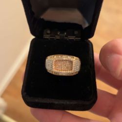 Men Gold Diamond Ring 