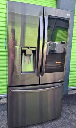 Stainless LG French Door Fridge with Ice Maker