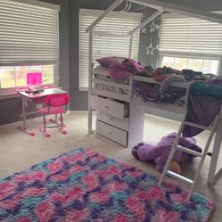 Kids Desk And Bed Frame 