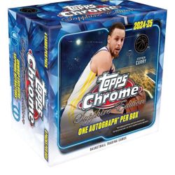 2024-25 TOPPS CHROME BASKETBALL SAPPHIRE EDITION FACTORY SEALED HOBBY BOX