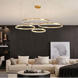 Gold ring chandelier 