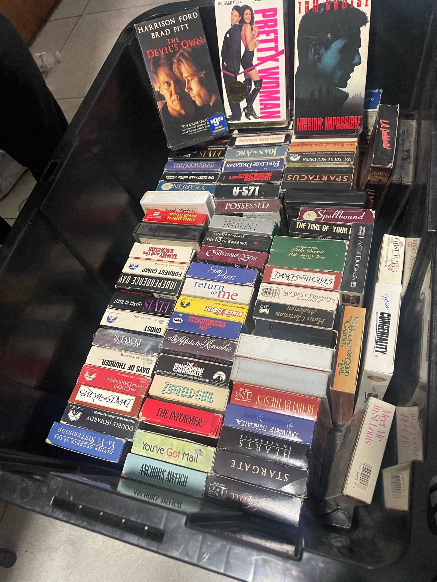 Tote full of VHS