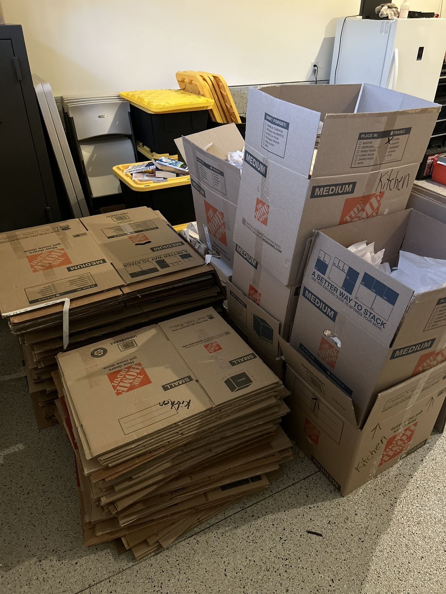 Moving Boxes And Paper