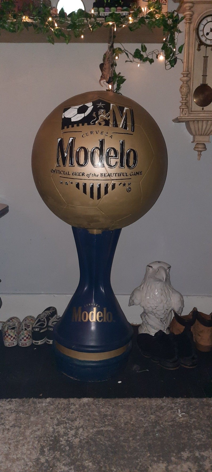 Huge Modelo Beer Soccer Display Statue