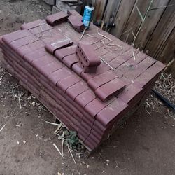 Pacific Clay 9 in. Bullnose Cored Burgundy 3-1/2 in. x 2-3/16 in. x 9 in.      350 + bricks available