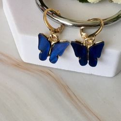 Blue Butterfly Earrings 