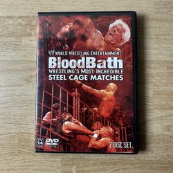 WWE BLOODBATH - WRESTLING'S MOST INCREDIBLE STEEL CAGE MATCHES - 2003 - 2 DVD BOXSET NWO WWF WCW 