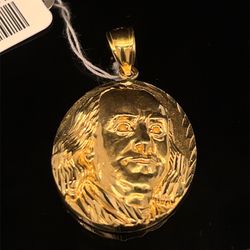 10Kt Yellow Gold Benjamin Franklin Oval Pendant 2.95g 182654/5