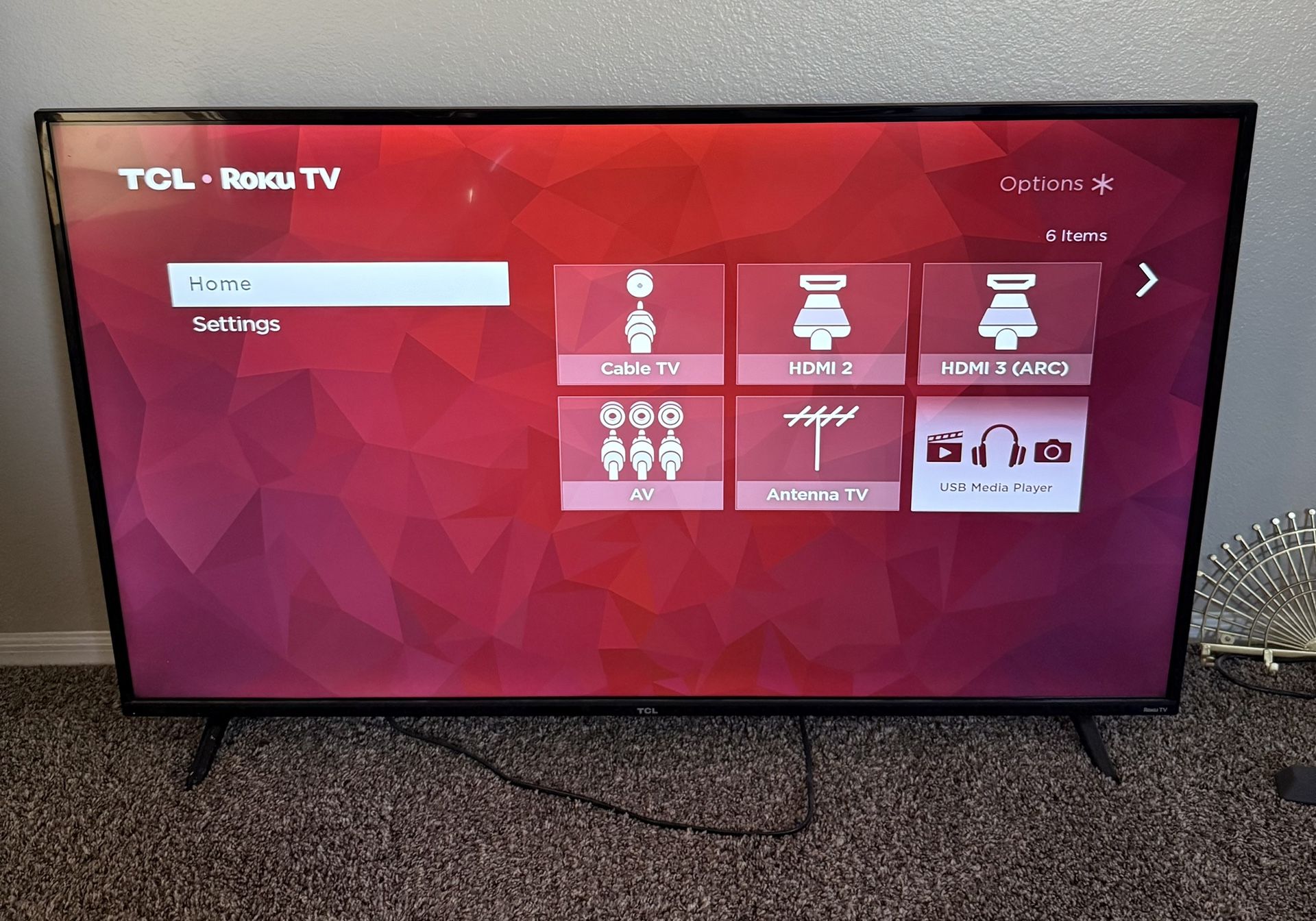 TCL Roku 55 Inch Tv With Brand New Remote