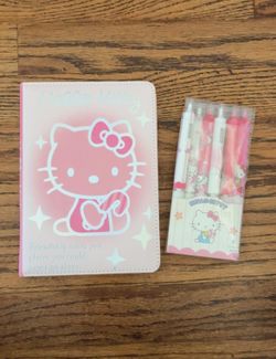Hello Kitty Notebook And Pens (READ)