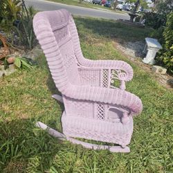 Fabulous Antique Wicker Rocking Chair 