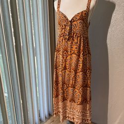 Knox Rose Orange Maxi Dress size Medium 
