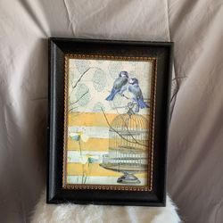 Vintage Birdcage Wall Picture
