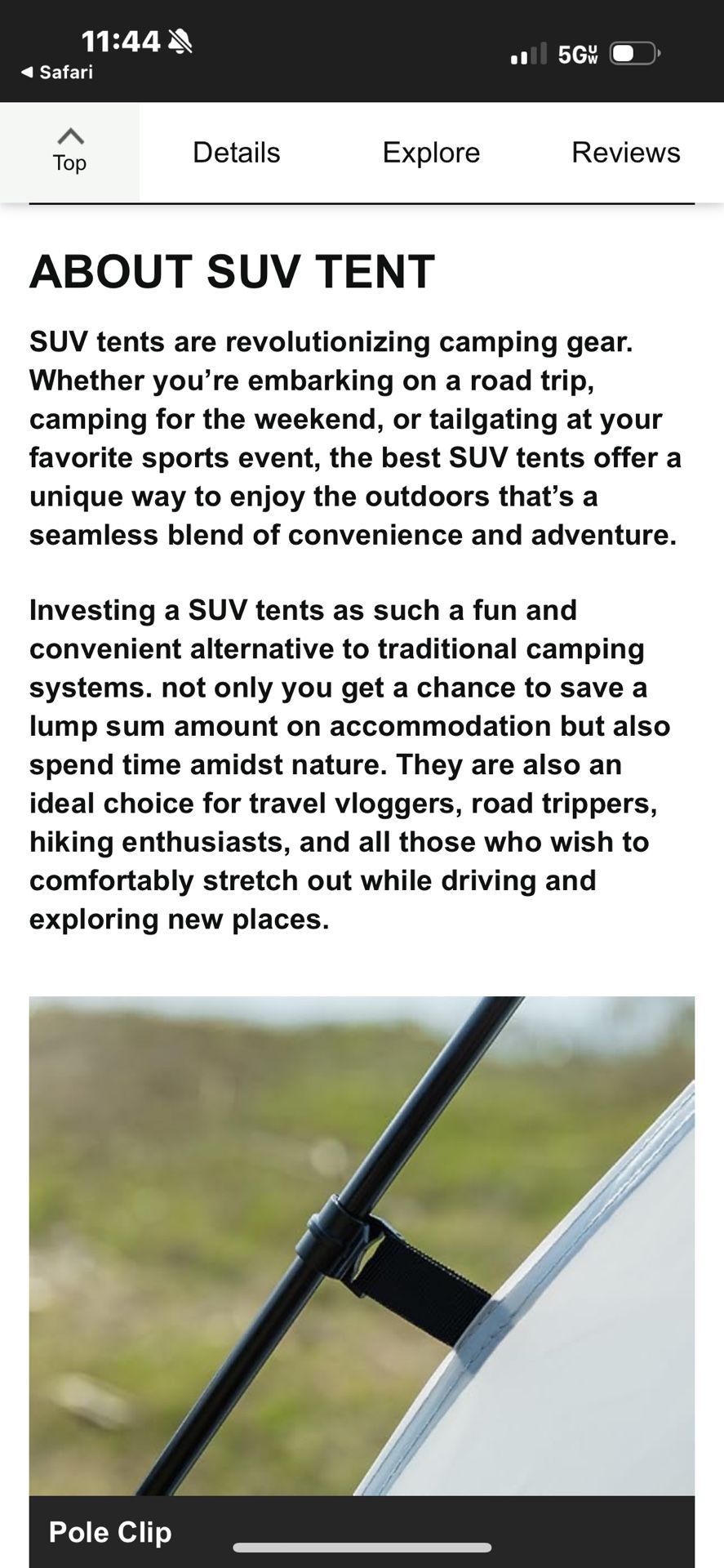 New In box SUV TENT
