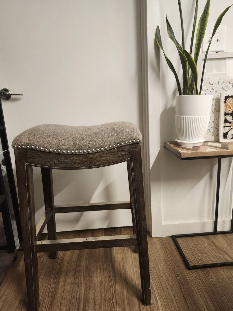 Set of 2 Upholstered Bar Stools