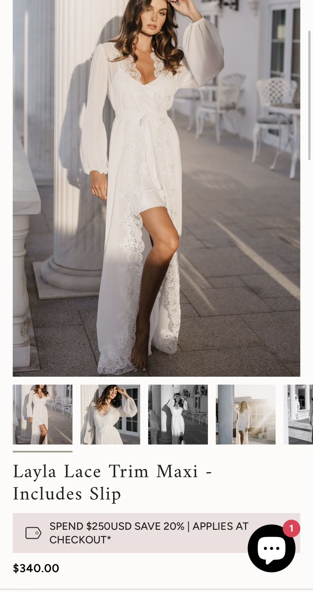 New with tags Bridal robe and slippers Le Rose