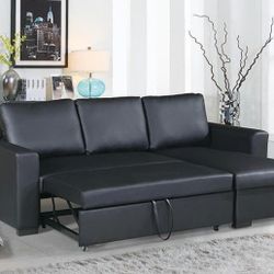 Convertible Black Sectional