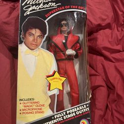Michael Jackson Doll Superstars of 80's Thriller Outfit 12" Action Figure 1984!!