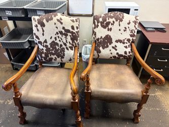 COW PRINT CHAIRS