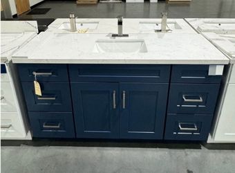 Master Bath 60 Inch Vanity | Solid Wood Single or Double Basin Cabinet