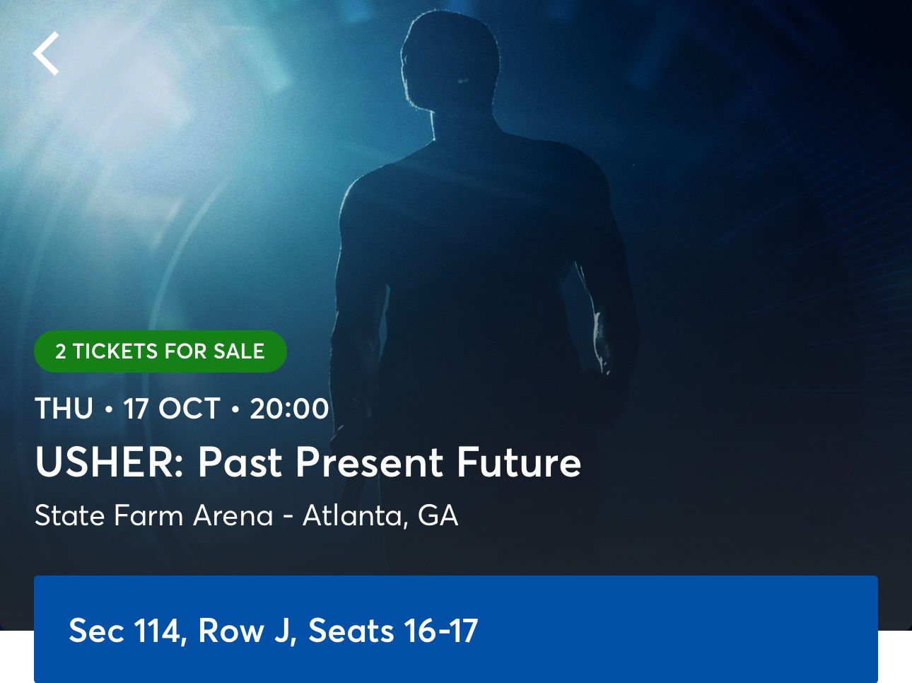 Usher Concert Tickets X2