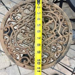 Ornate Iron Rolling Plant Caddy – $20