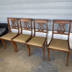 Duncan Phyfe Harp Back Dining Chairs