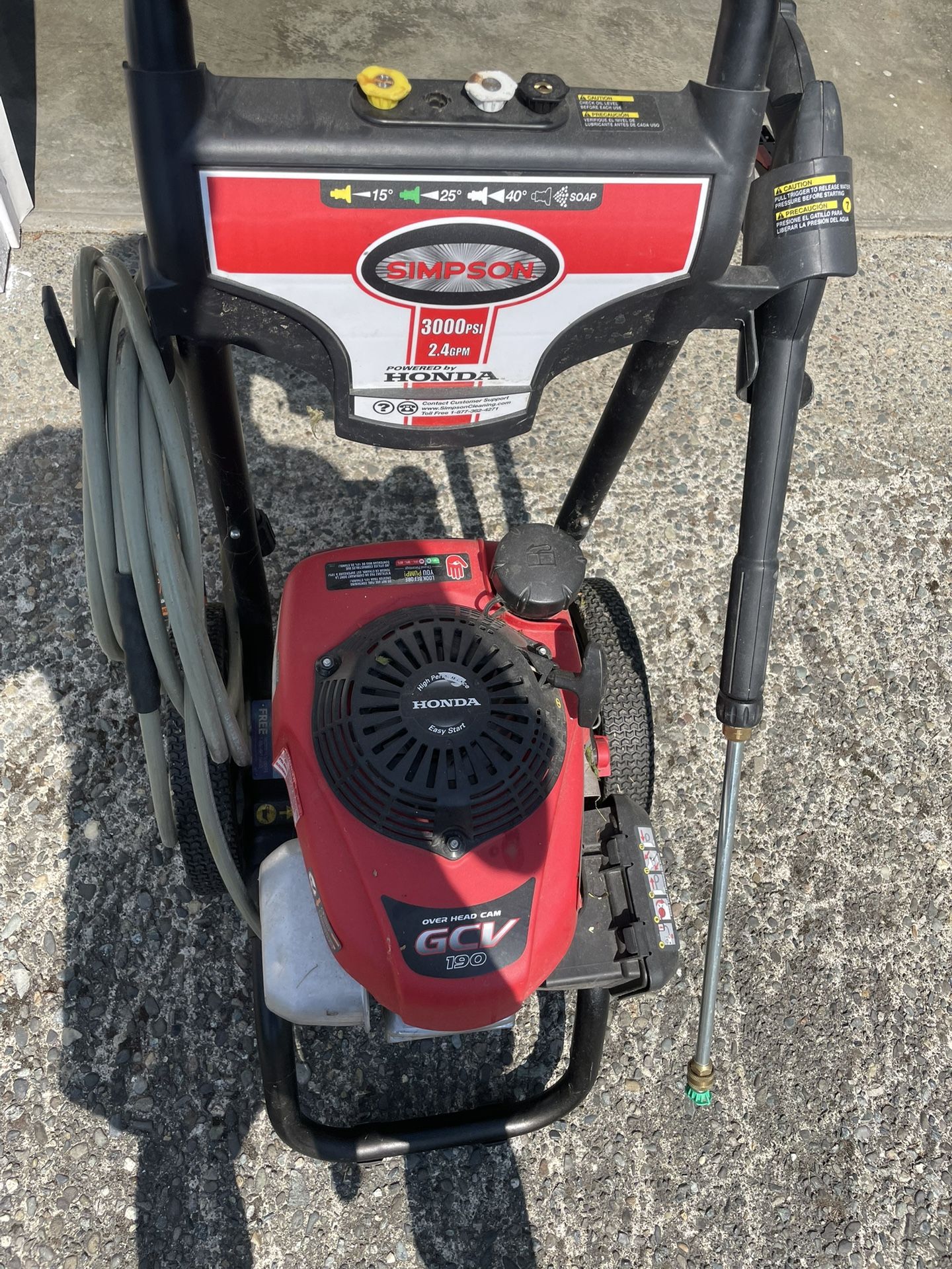 Pressure Washer Honda 3000 PSI