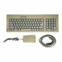 Apple M0116 Standard Keyboard with Apple A9M0331 Single-Button Desktop Bus Mouse