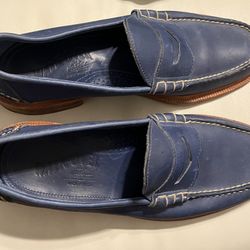 Walk Over Martin blue leather loafers, Size 9 1/2