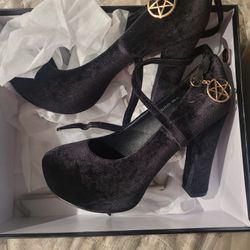 Goth Mall Platform High Heels Pentagram