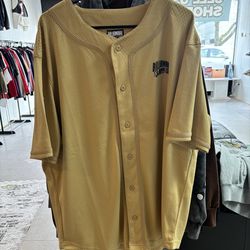 BILLIONAIRE BOYS CLUB CADET BASEBALL JERSEY NEW WHEAT SIZE XXL